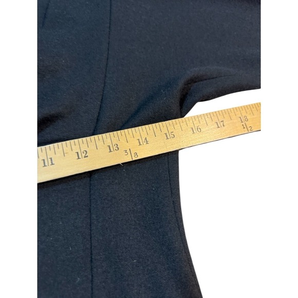 Brioni‎ Black 100% Wool Bodycon Sheath 3/4 Sleeve Dress Size 6 Or 42 Made Italy - Picture 9 of 12